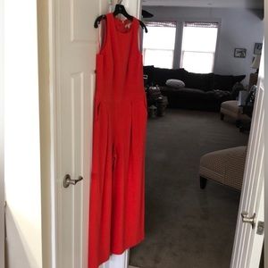 Trina Turk jumpsuit size 12 red/orange color
